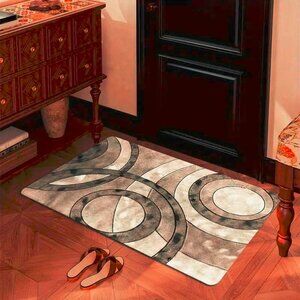 Brand New - 24x16" Modern Minimalist - Geometric Print Runner - Machine Washable